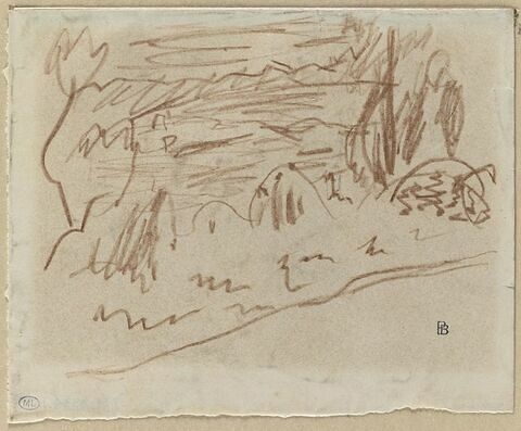 Petits croquis de paysage avec quelques arbres au bord de l'eau ?