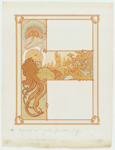 Figure géante de jeune fille étendue que la lune personnifiée, embrasse, image 3/3