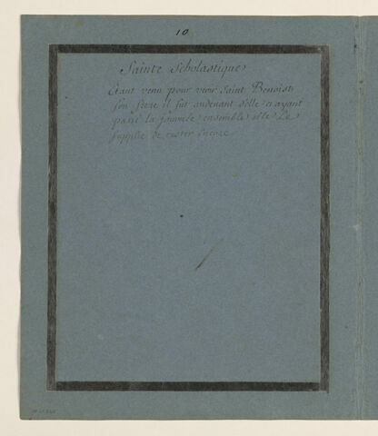 Annotation mansucrite : 'sainte Scholastique...'