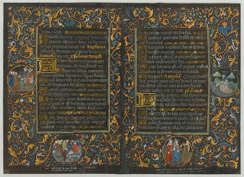 Bifeuillet du "Livre d'heures noir" de Charles le Téméraire