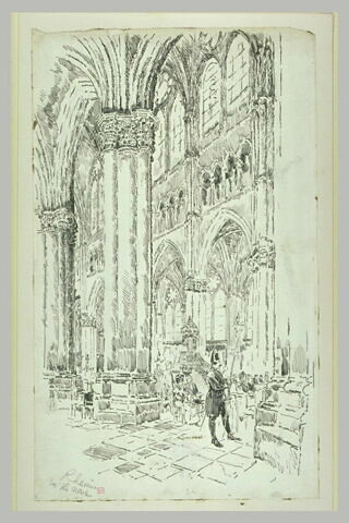 Reims, vue intérieure de la nef de la cathédrale