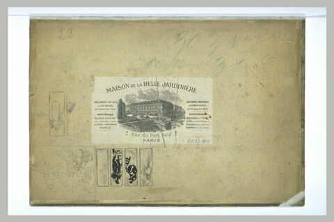 Etudes de scènes, et étude pour un paravent à quatre feuilles, image 2/2