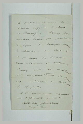 Lettre manuscrite de Léopold II