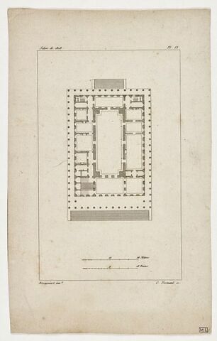 Paris, Palais impérial de la Bourse : plan