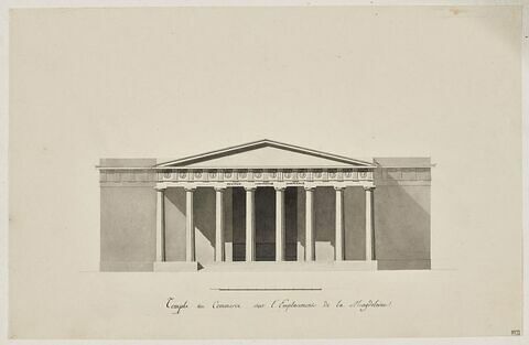 Paris, Temple du Commerce sur l'emplacement de la Madeleine