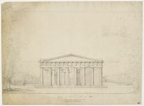 Paris, Temple du Commerce sur l'emplacement de la Madeleine