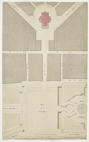 Paris, Temple du Commerce sur l'emplacement de la Madeleine