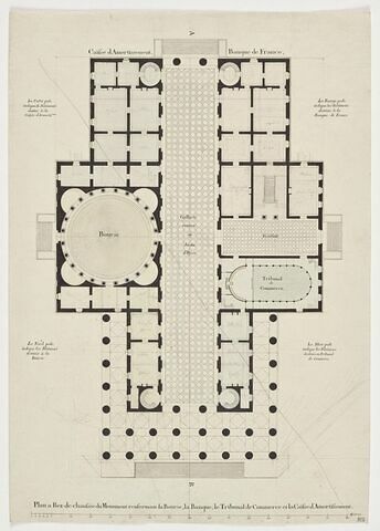 Paris, Temple du Commerce sur l'emplacement de la Madeleine