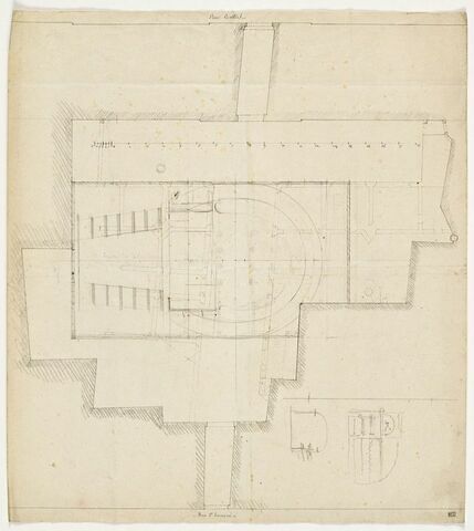 Paris, Projet de Théâtre sis entre les rues Baillif et Saint-Honoré : plan