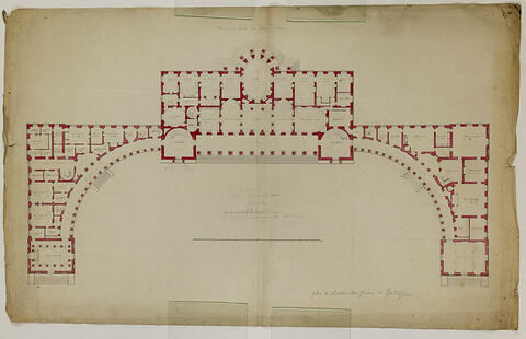 Projet de château pour le prince Galitzine : plan du rez-de-chaussée