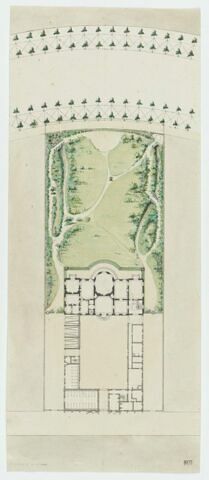 Paris, Hôtel de Bourbon-Condé : plan avec le jardin