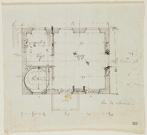 Paris, Hôtel de Saint-Prix : plan du rez-de-chaussée