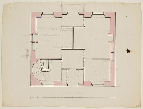 Paris, Hôtel de Saint-Prix : plan du premier étage