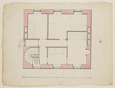 Paris, Hôtel de Saint-Prix : plan des combles