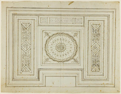 Projet d'hôtel particulier (Hôtel de Bondy ?) : plafond