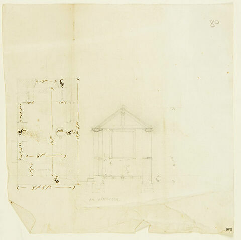 Paris, Ecole militaire : plan et coupe