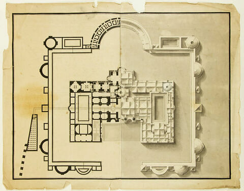 Rome, Thermes de Caracalla : plan