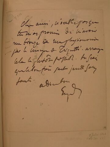 (8 juillet), sans année, (Paris), à J.B. Pierret