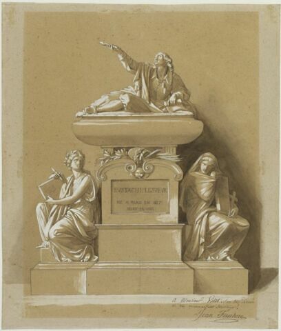 Projet de monument au peintre Eustache Le Sueur