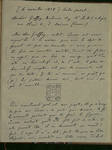 4 novembre 1838, sans lieu, à Geoffroy Dechaume