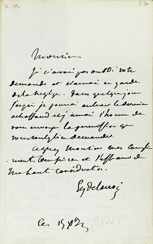 (15 décembre 8146), sans lieu, à Adolphe Moreau père