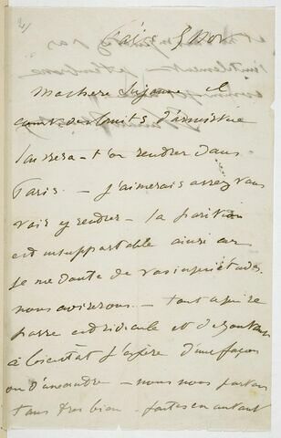 9 novembre 1870, Paris, à sa femme