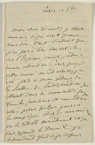 13 octobre (1865), Paris, à Théodore Duret