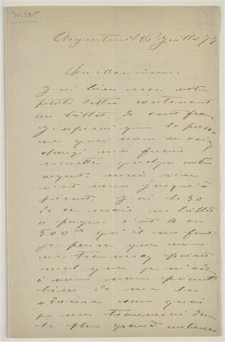 26 juillet 1873, Argenteuil, à Théodore Duret