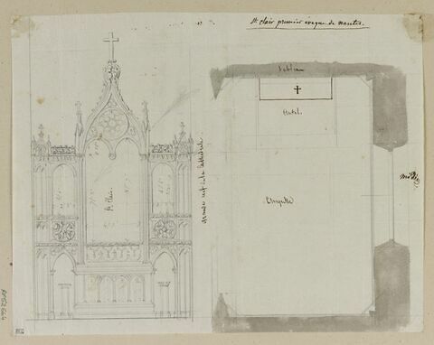 Boiseries de l'autel de la chapelle Saint-Clair à Nantes