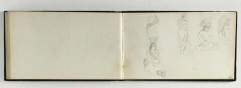 Cinq croquis d'indiens Ojibwas, image 2/2