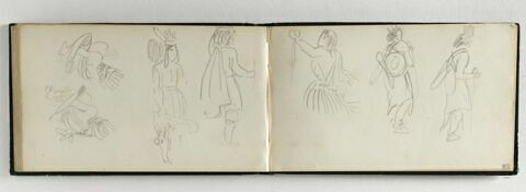 Quatre croquis d'indiens Ojibwas, image 2/2