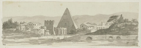 La pyramide de Cestius à Rome