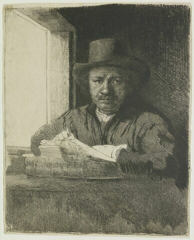 Rembrandt dessinant