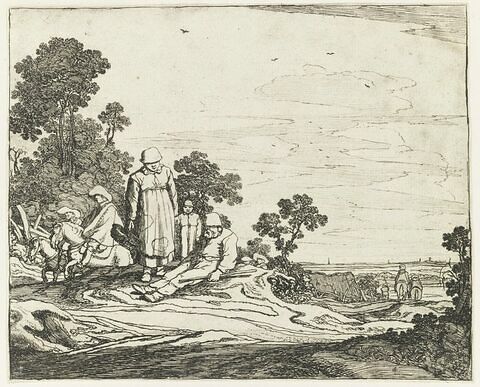 Paysage orné de figures