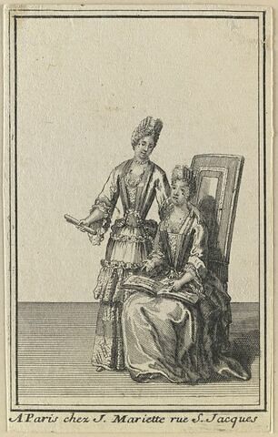 Costumes d'hommes et de femmes de l'époque Louis XIV