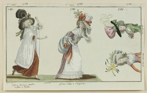 Costumes, meubles, coiffures, etc