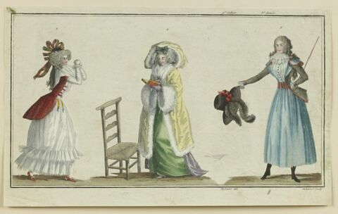 Costumes, meubles, coiffures, etc