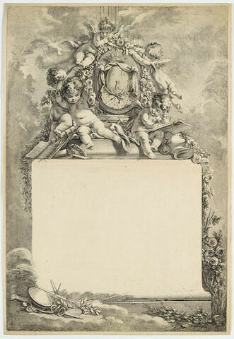 Cartouche aux armes de Madame de Pompadour