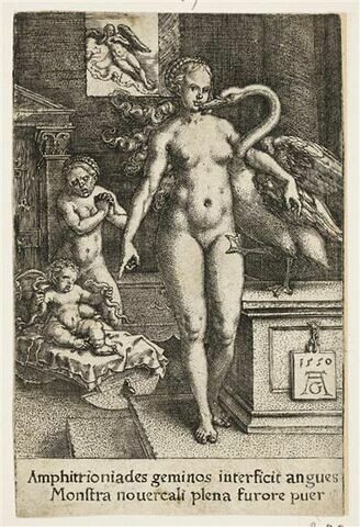 Hercule au berceau écrase deux serpents