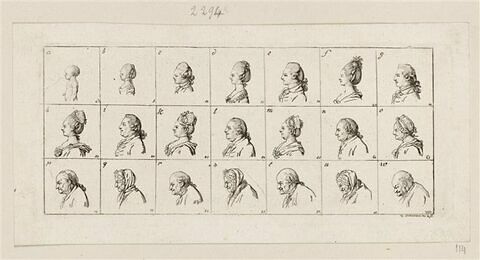 Planche pour la "Physiognomie de Lavater"