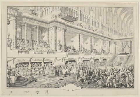 Décoration du sacre de Louis XVI à Reims le 11 juin 1775