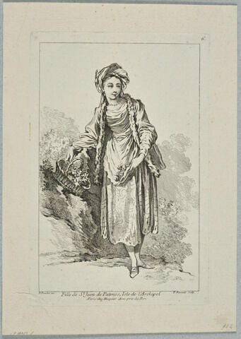 Recueil de diverses figures étrangères : Fille de St. Jean de Patmos, Isle de l'Archipel