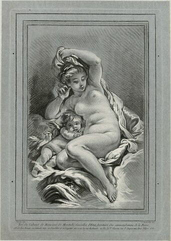 Vénus et l'Amour sur un dauphin