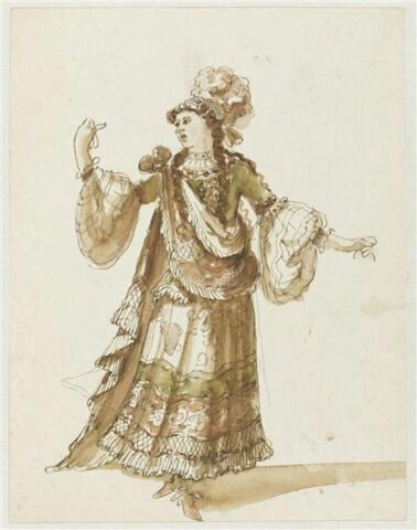 Costume d'Égyptienne pour l'acte II de la tragédie en musique « Phaéton » (?)