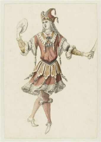 Costume de sacrificateur combattant de la scène du sacrifice de l'opéra "Thésée"