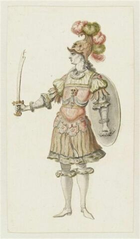 Costume de combattant pour le divertissement de l'acte II d'Alceste