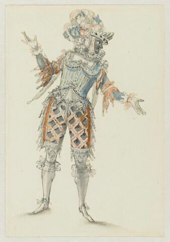 Costume pour la mascarade espagnole du 'Ballet des Muses'