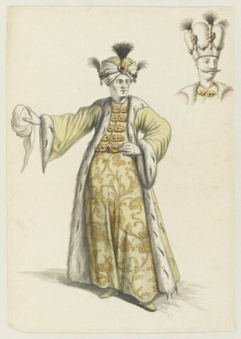 Costume de Turc avec étude d'une coiffure alternative