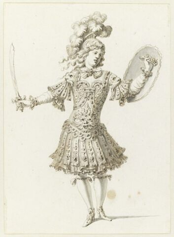 Costume pour un guerrier de la suite de Mars du « Triomphe de l'Amour »