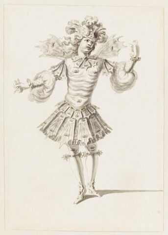 Costume d'un Vent froid de la suite de Borée pour l'opéra "Le triomphe de l'amour",